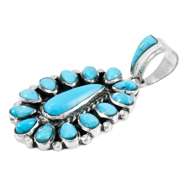 Turquoise Pendant Sterling Silver P3127-SM-C75