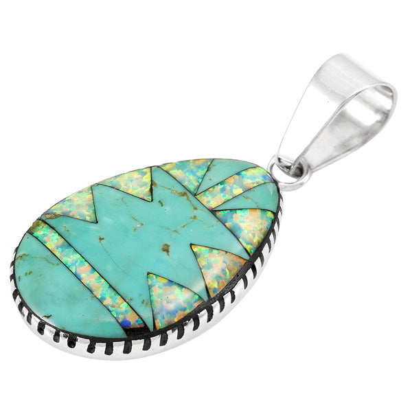 Turquoise Pendant Sterling Silver P3131-C21