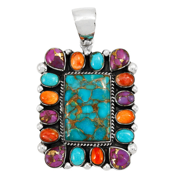 Multicolor Pendant Sterling Silver P3136-C71