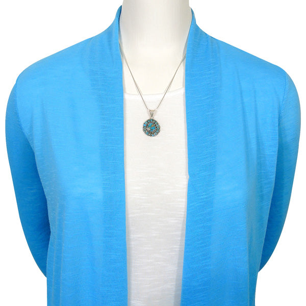Sterling Silver Pendant Matrix Turquoise P3137-SM-C84