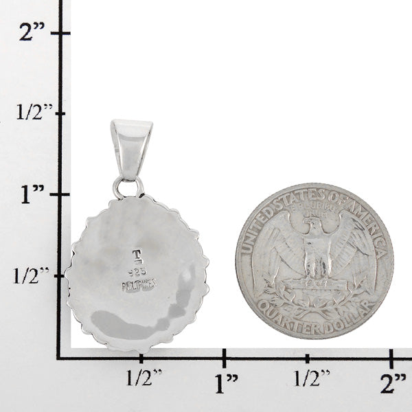 Sterling Silver Pendant Turquoise P3137-SM-C75