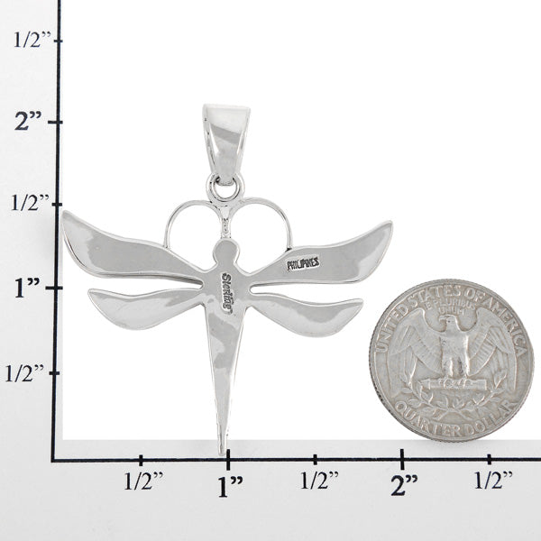 Sterling Silver Dragonfly Pendant Turquoise P3138-C21