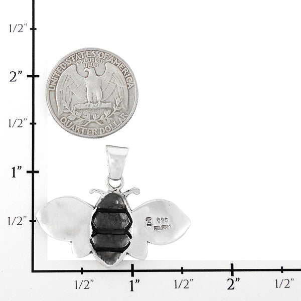 Sterling Silver Bee Pendant Turquoise P3156-C05-MED