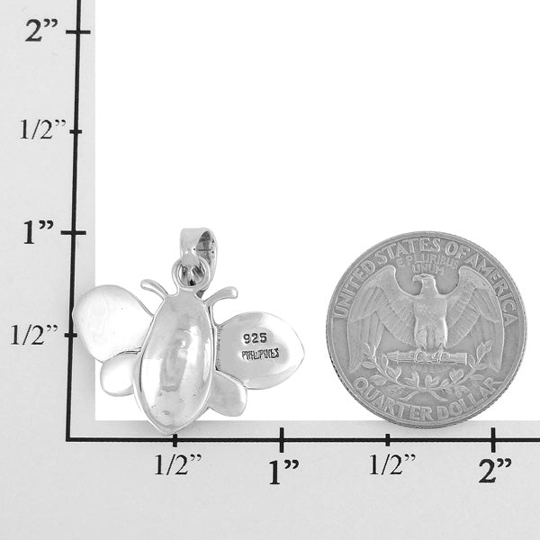 Sterling Silver Bee Pendant Multicolor P3156-C01-SM