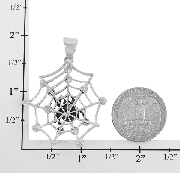 Sterling Silver Spider Pendant Multicolor P3166-SM-C01