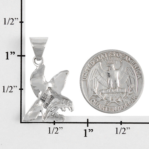 Sterling Silver Eagle Pendant Multicolor P3184-C51