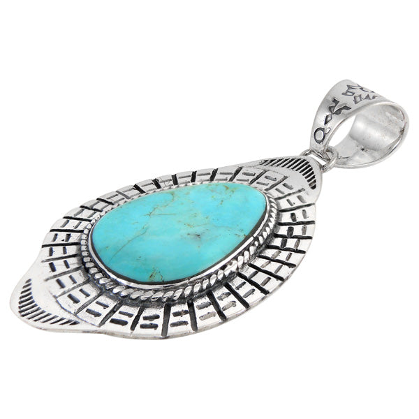Sterling Silver Pendant Turquoise P3186-C75