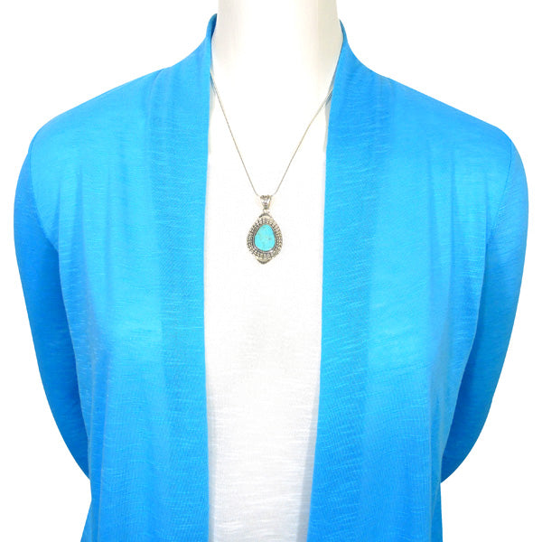 Sterling Silver Pendant Turquoise P3186-C75