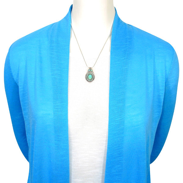 Sterling Silver Pendant Turquoise P3187-C75