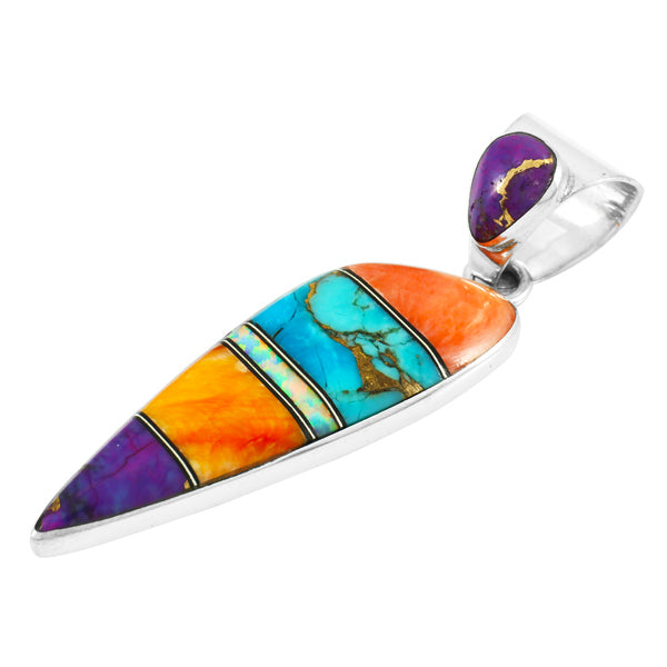 Sterling Silver Pendant Multicolor P3225-C01