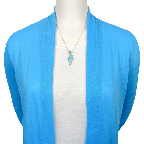 Sterling Silver Pendant Turquoise P3225-C05