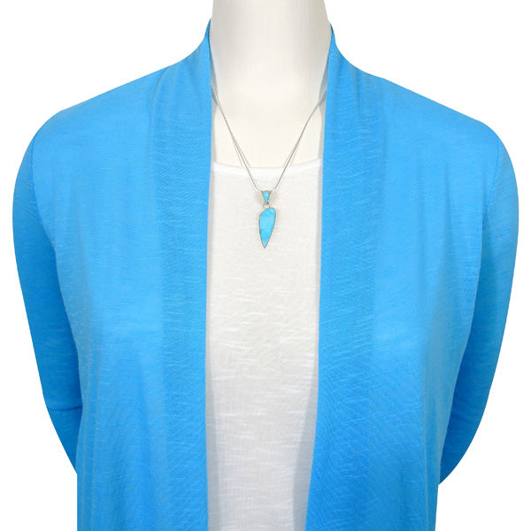 Sterling Silver Pendant Turquoise P3225-C75
