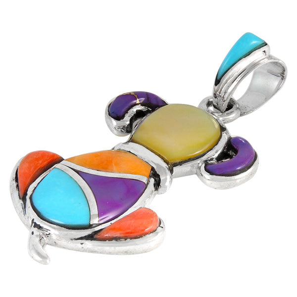 Sterling Silver Puppy Dog Pendant Multicolor P3244-C01