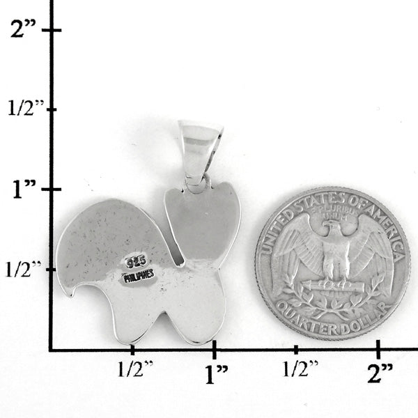 Sterling Silver Bunny Rabbit Pendant Turquoise P3255-C05