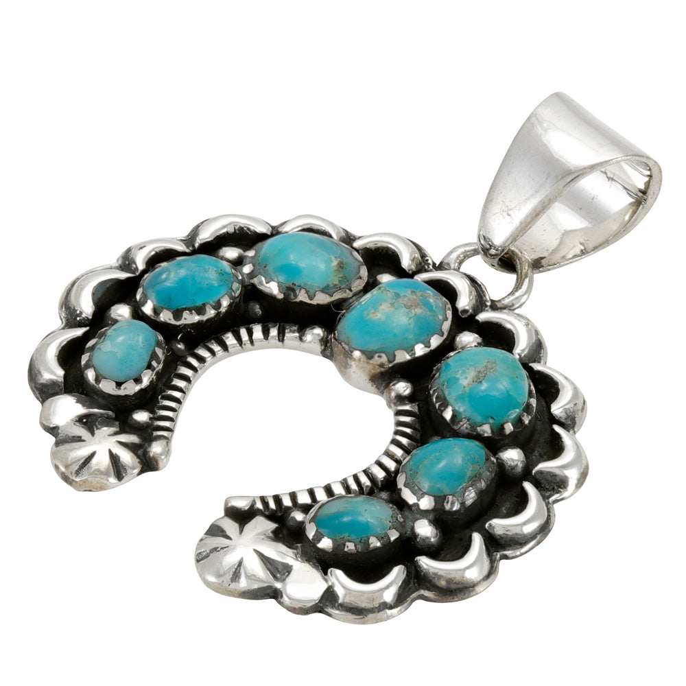 Turquoise Mini Naja Pendant Sterling Silver P3262-SM-C75