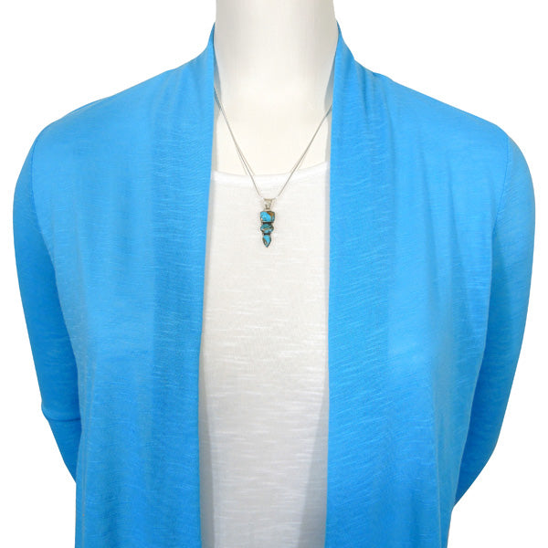 Sterling Silver Pendant Matrix Turquoise P3271-C84