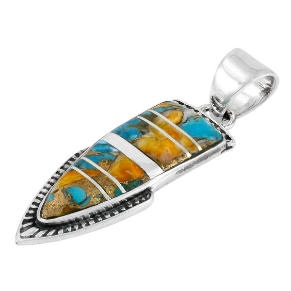 Spiny Turquoise Pendant Sterling Silver Sterling Silver P3273-C89