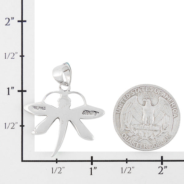 Sterling Silver Dragonfly Pendant Turquoise P3274-C05