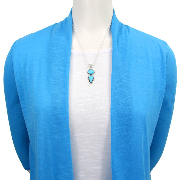 Sterling Silver Pendant Turquoise P3275-C75
