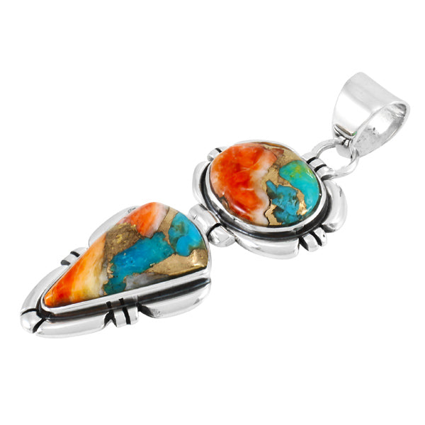 Sterling Silver Pendant Spiny Turquoise P3275-C89