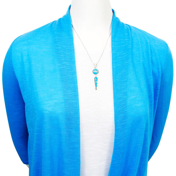 Sterling Silver Pendant Turquoise P3277-C05