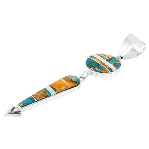 Sterling Silver Pendant Spiny Turquoise P3277-C89