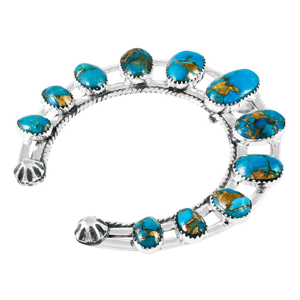 Matrix Turquoise Naja Pendant Sterling Silver P3278-C84