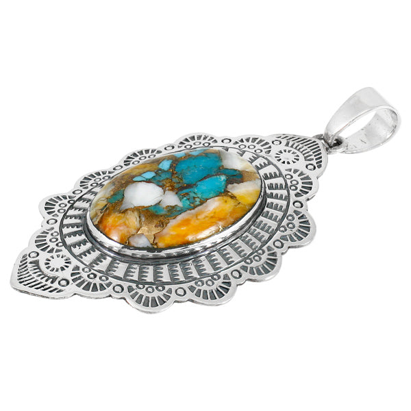 Sterling Silver Pendant Spiny Turquoise P3279-C89