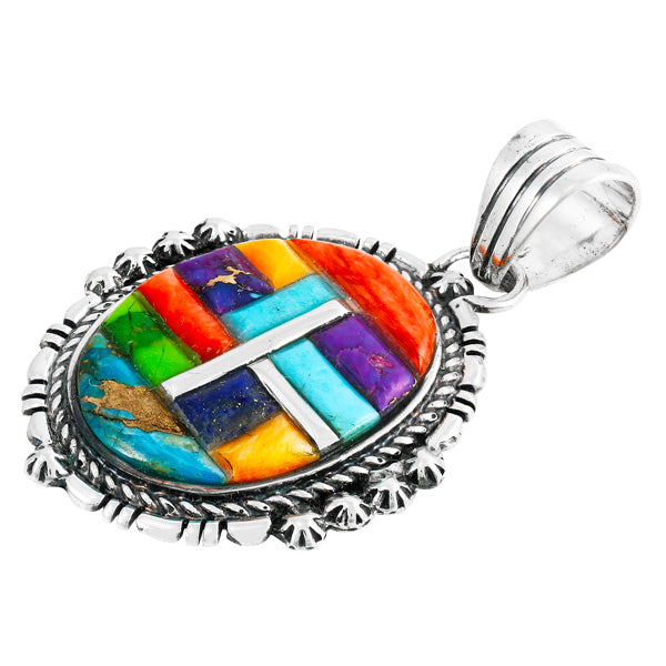 Sterling Silver Pendant Multicolor P3280-C51