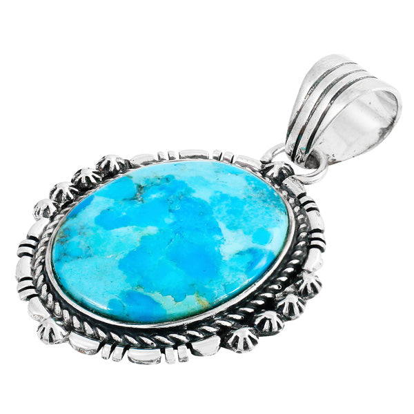 Turquoise Pendant Jewelry Sterling Silver P3280-C75