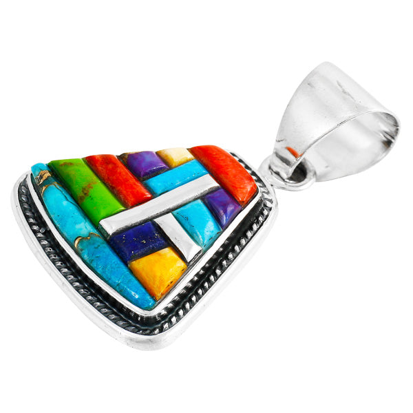 Sterling Silver Pendant Multicolor P3282-C51