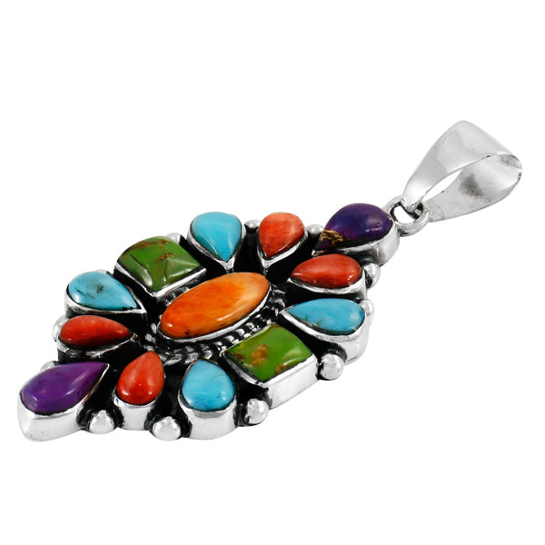 Sterling Silver Pendant Multicolor P3284-C71