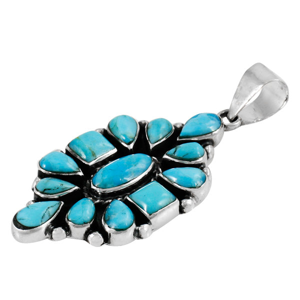 Turquoise Pendant Jewelry Sterling Silver P3284-C75
