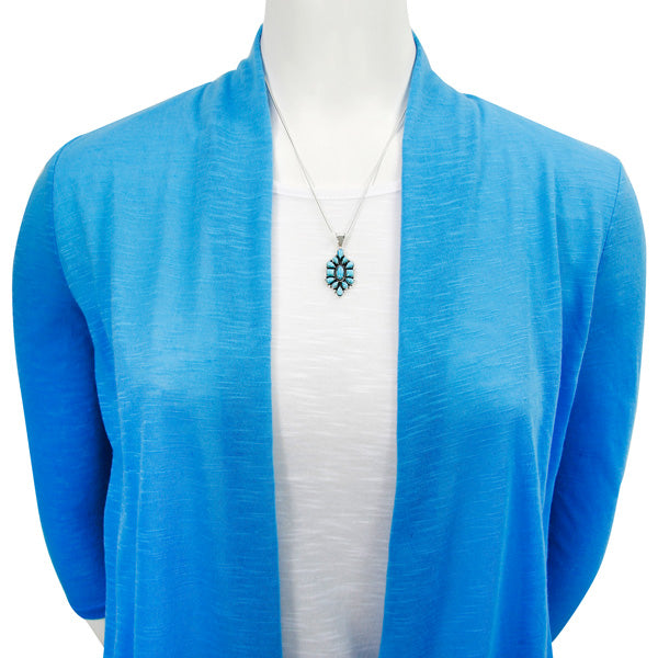 Turquoise Pendant Jewelry Sterling Silver P3284-C75
