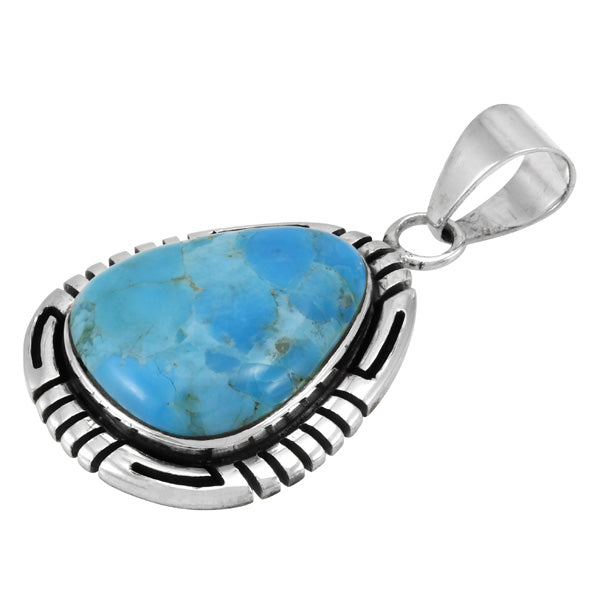Turquoise Pendant Sterling Silver P3287-C75