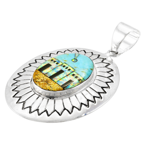 Turquoise Pendant Sterling Silver P3288-C05P