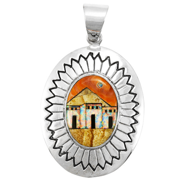 Multi-Gemstone Pendant Sterling Silver P3288-C09P