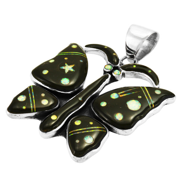 Butterfly Shooting Stars Pendant Sterling Silver P3290-C27