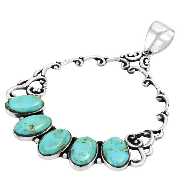 Turquoise Pendant Sterling Silver P3292-C75