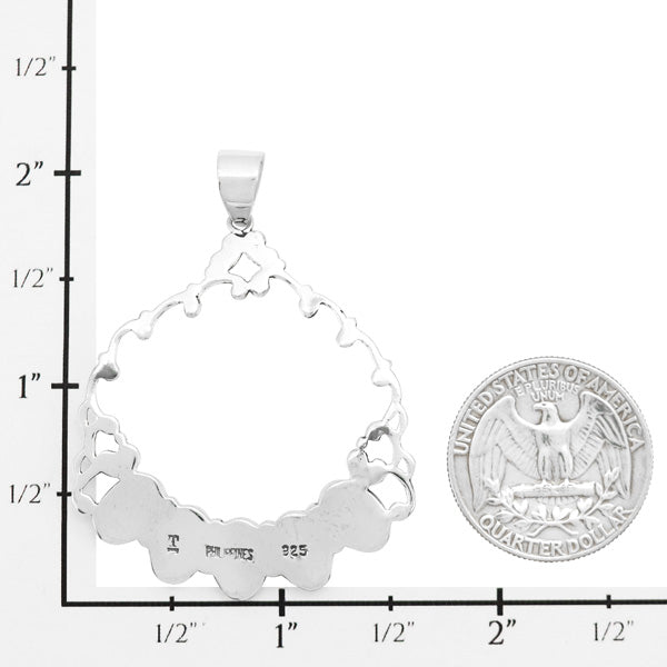 Green Turquoise Pendant Sterling Silver P3292-C76