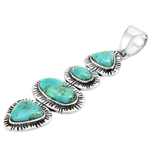 Turquoise Pendant Sterling Silver P3295-C75