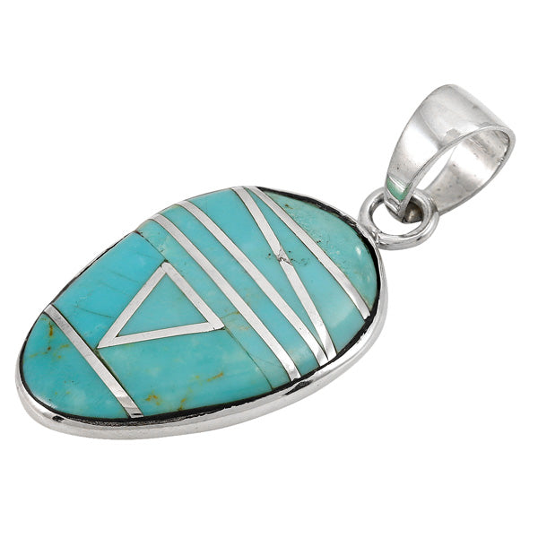Turquoise Pendant Sterling Silver P3297-C05