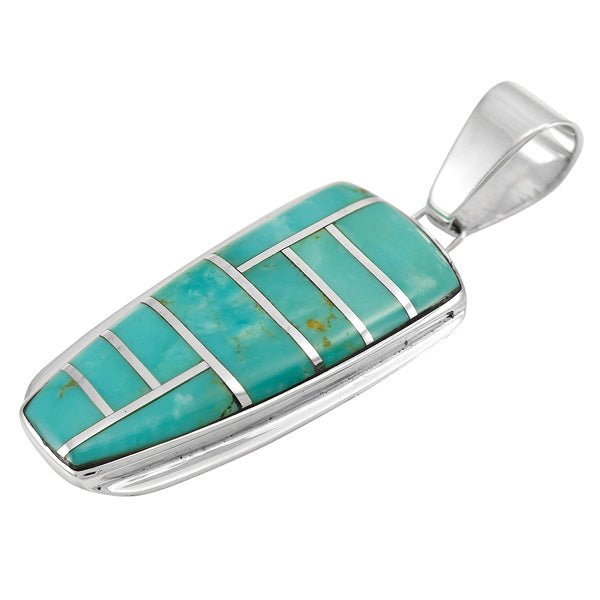 Turquoise Pendant Sterling Silver P3299-C05