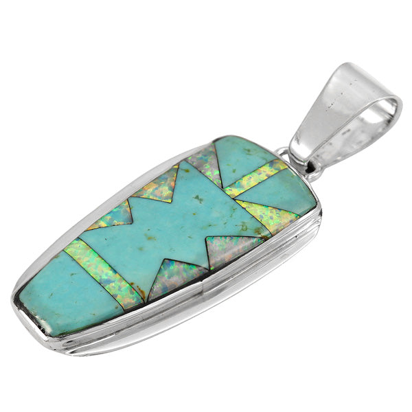 Turquoise Pendant Sterling Silver P3299-C21