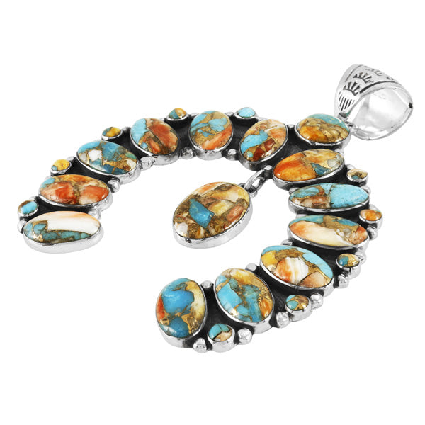 Spiny Turquoise Naja Pendant Sterling Silver P3317-C89