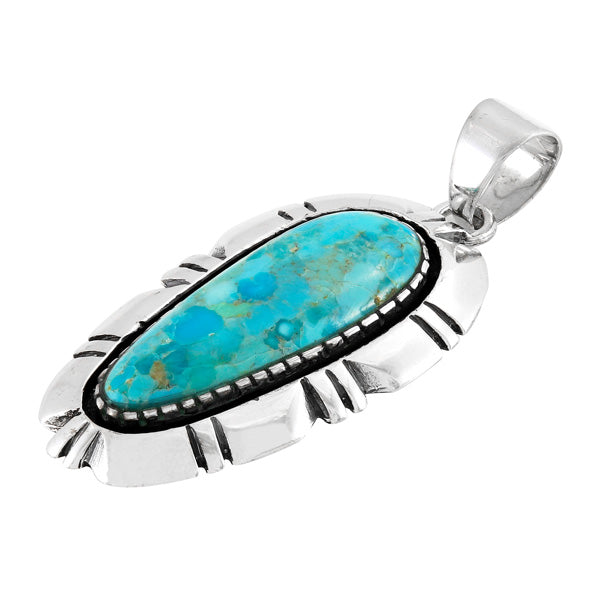 Turquoise Pendant Sterling Silver P3320-C75