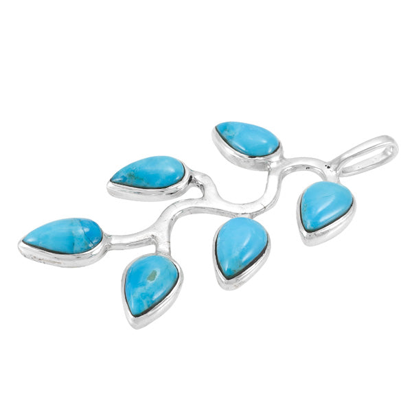 Turquoise Pendant Jewelry Sterling Silver P3322-C75