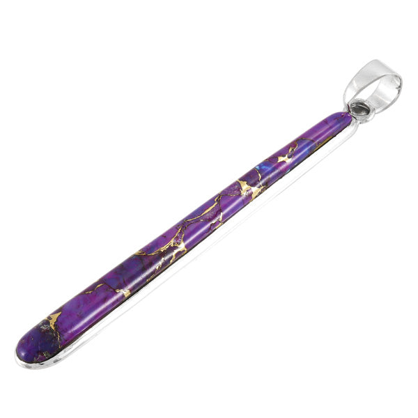 Purple Turquoise Pendant Sterling Silver P3324-C77
