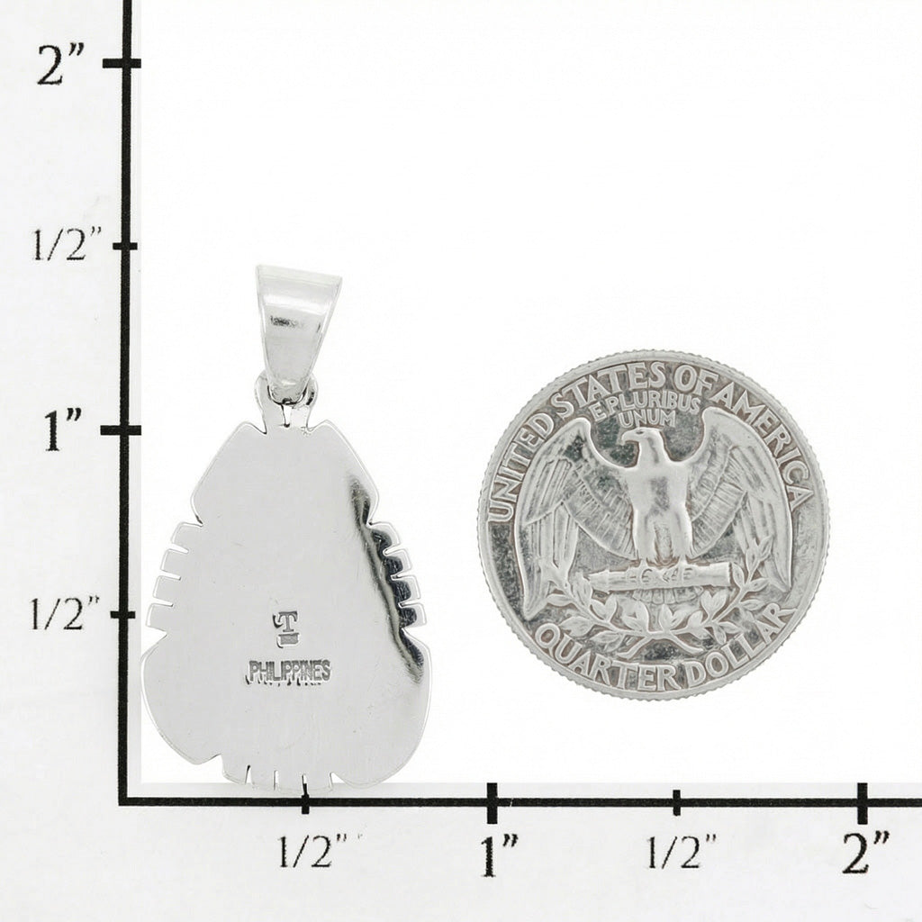 Matrix Turquoise Pendant SilverBronzé P3328-SB-C84