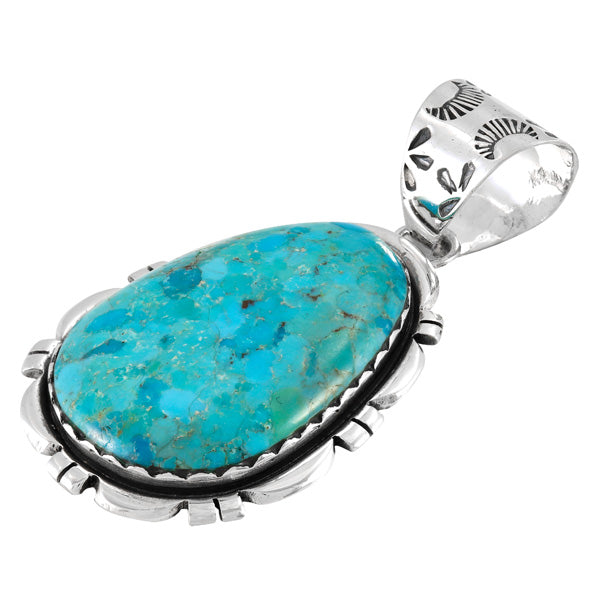Turquoise Sterling Silver Pendant P3336-C75